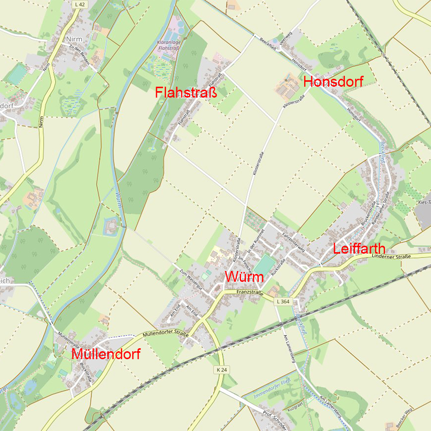 Karte der 5 Dörfer